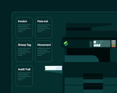 Auto-generated paperwork interface including invoices with embedded payment links via PitchPay